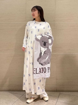 「アイテム（ブランケット）」を使った、gelato piqueさん（レディース・158cm）の夏コーディネート