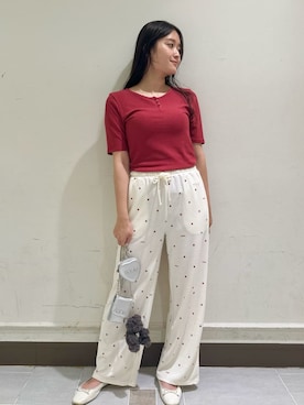 「アイテム（ルームウェア）」を使った、gelato piqueさん（レディース・160cm）の夏コーディネート