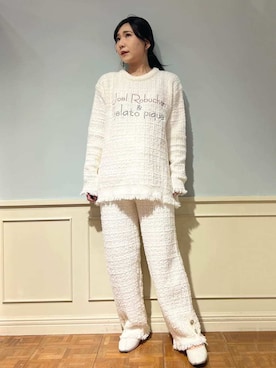 「アイテム（ルームウェア）」を使った、gelato piqueさん（レディース・158cm）の秋コーディネート