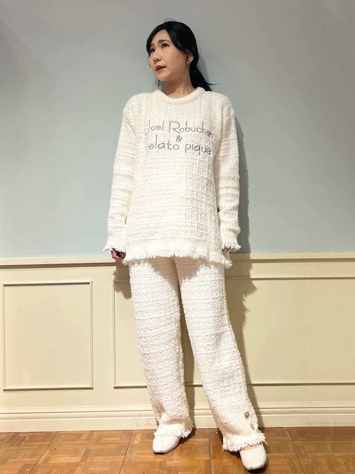 セール】【JOEL ROBUCHON】ツイードモコロングパンツ（ルームウェア