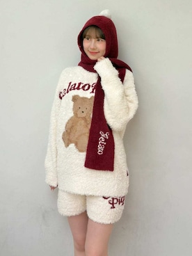 「アイテム（ルームウェア）」を使った、gelato piqueさん（レディース・165cm）の秋コーディネート