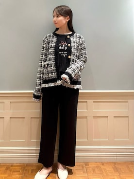 「アイテム（ルームウェア）」を使った、gelato piqueさん（レディース・161cm）の秋コーディネート