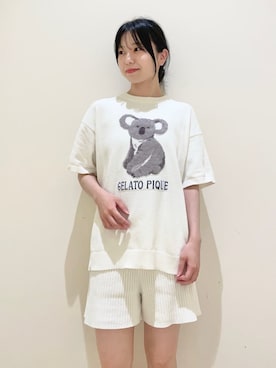 「アイテム（ルームウェア）」を使った、gelato piqueさん（レディース・155cm）の夏コーディネート