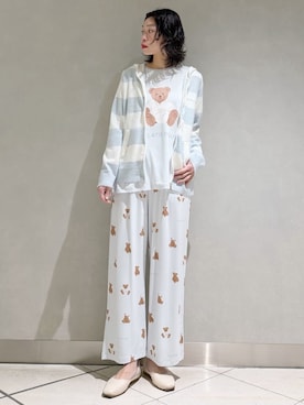 「アイテム（ルームウェア/パジャマ）」を使った、gelato piqueさん（レディース・168cm）の冬コーディネート