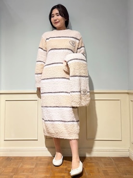 「アイテム（ルームウェア/パジャマ、ベージュ系）」を使った、gelato piqueさん（レディース・158cm）の秋コーディネート