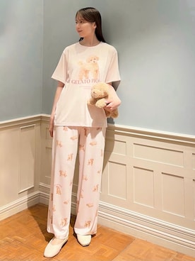 「アイテム（おもちゃ、ブラウン系）」を使った、gelato piqueさん（レディース・161cm）の夏コーディネート