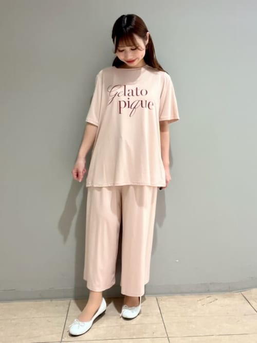 接触冷感】レーヨンロゴTシャツ（ルームウェア/パジャマ
