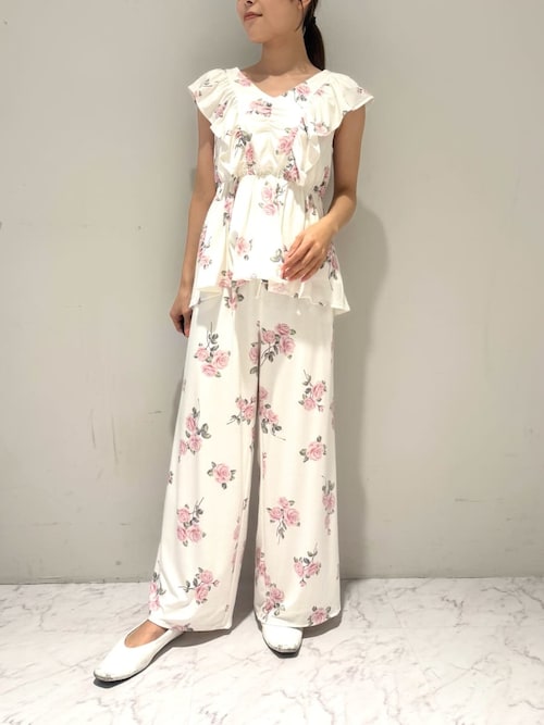 中花柄カップインプルオーバー（ルームウェア/パジャマ