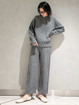 「アイテム（ルームウェア）」を使った、gelato piqueさん（レディース・168cm）の冬コーディネート