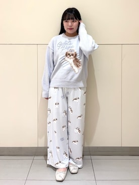 「アイテム（ルームウェア）」を使った、gelato piqueさん（レディース・155cm）の秋コーディネート