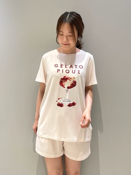 ジェラピケ COOLレーヨンデザートロゴTシャツ+ショートパンツ ジェラートピケ gelato pique 【ラッピング済み】COOLレーヨンデザート