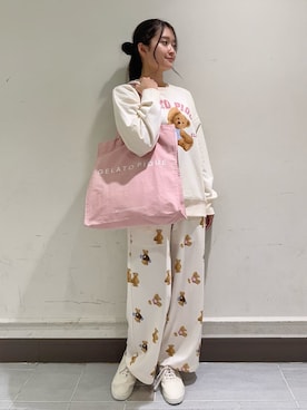 「アイテム（ルームウェア）」を使った、gelato piqueさん（レディース・160cm）の夏コーディネート