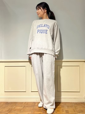 「アイテム（ルームウェア、グレー系）」を使った、gelato piqueさん（レディース・158cm）の秋コーディネート