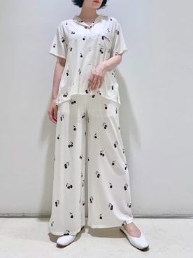 「アイテム（ルームウェア）」を使った、gelato piqueさん（レディース・155cm）の夏コーディネート