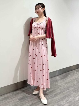 「アイテム（ルームウェア、レッド系）」を使った、gelato piqueさん（レディース・158cm）の夏コーディネート
