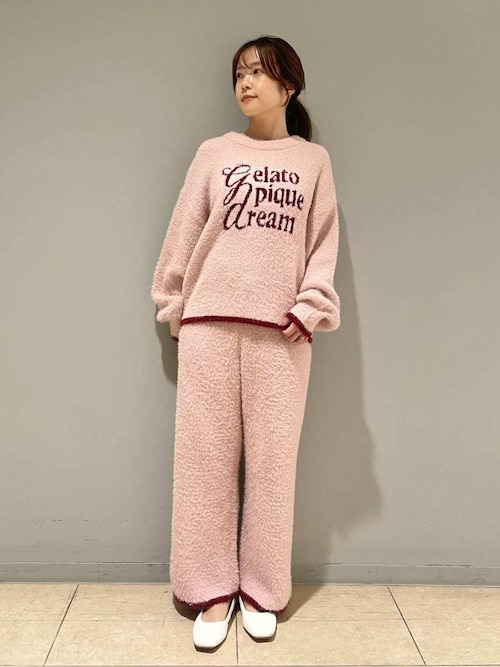 ラメフェザーロングパンツ（ルームウェア/パジャマ）｜gelato pique