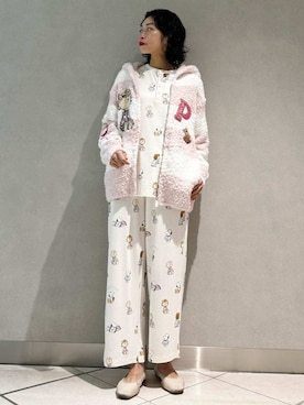 「アイテム（ルームウェア/パジャマ）」を使った、gelato piqueさん（レディース・168cm）の秋コーディネート