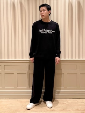 「アイテム（ルームウェア、ブラック系）」を使った、gelato piqueさん（メンズ・175cm）の秋コーディネート