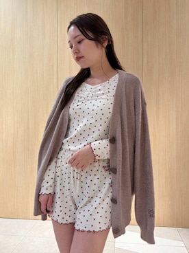 「アイテム（その他ルームウェア、レッド系）」を使った、gelato piqueさん（レディース・158cm）の春コーディネート