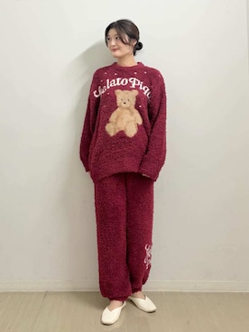 「アイテム（ルームウェア）」を使った、gelato piqueさん（レディース・164cm）の秋コーディネート