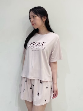 「アイテム（ルームウェア/パジャマ、ピンク系）」を使った、gelato piqueさん（レディース・158cm）の夏コーディネート
