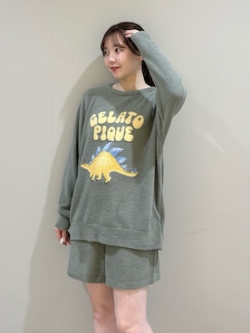 「アイテム（ルームウェア/パジャマ）」を使った、gelato piqueさん（レディース・158cm）の冬コーディネート