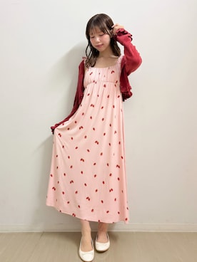 「アイテム（ルームウェア、レッド系）」を使った、gelato piqueさん（レディース・161cm）の夏コーディネート