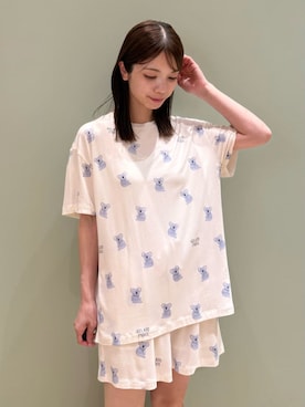 「アイテム（ルームウェア）」を使った、gelato piqueさん（レディース・156cm）の夏コーディネート