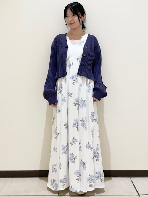 セール】中花柄カップインワンピース（ルームワンピース