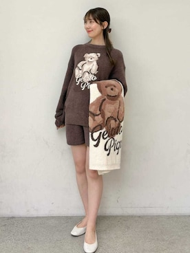 「アイテム（ルームウェア）」を使った、gelato piqueさん（レディース・165cm）の秋コーディネート