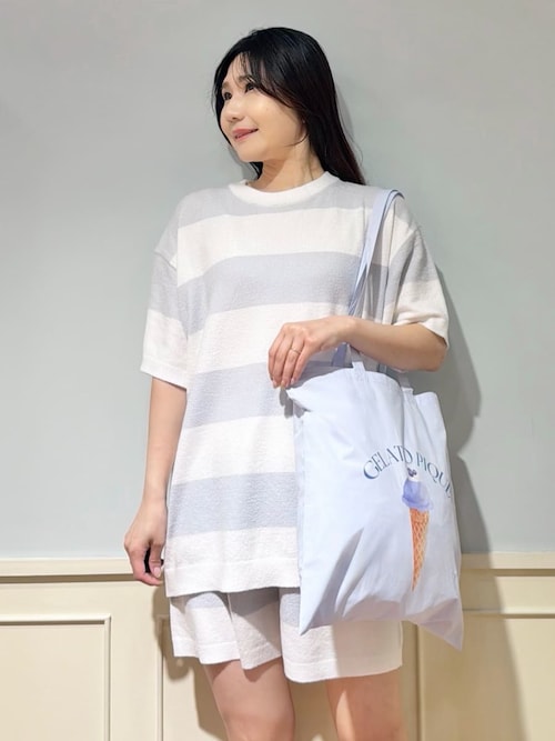 スムーズィーlite2ボーダーショートパンツ（ルームウェア/パジャマ