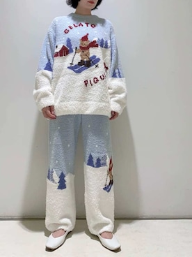 「アイテム（ルームウェア/パジャマ）」を使った、gelato piqueさん（レディース・155cm）の秋コーディネート