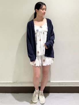 「アイテム（ルームウェア/パジャマ、ホワイト系）」を使った、gelato piqueさん（レディース・160cm）の夏コーディネート
