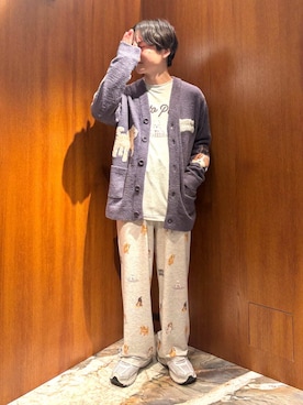 「アイテム（ルームウェア/パジャマ）」を使った、gelato piqueさん（メンズ・163cm）の冬コーディネート