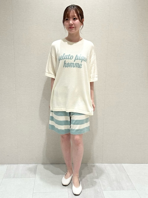 美品　gelato pique 調温スムーズィー　セットアップ　ルームウェア セール】【HOMME】スムーズィーliteロゴセットアップ（ルーム