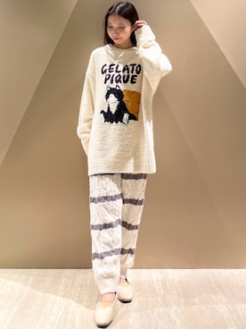 「アイテム（ルームウェア/パジャマ）」を使った、gelato piqueさん（レディース・150cm）の冬コーディネート