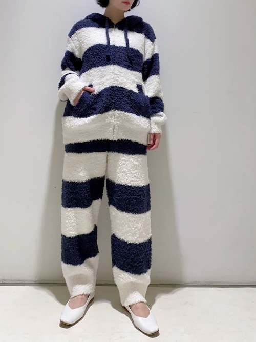 【新品】こいけ ジェラートピケ 上下セット　ボーダー ルームウェア HOMME】ジェラート2ボーダーパーカー（ルームウェア/パジャマ