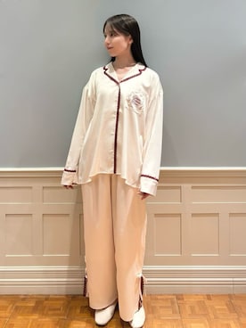 「アイテム（ルームウェア）」を使った、gelato piqueさん（レディース・161cm）の秋コーディネート