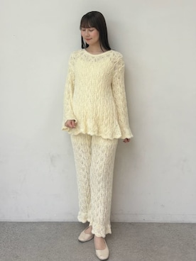 「アイテム（ルームウェア）」を使った、gelato piqueさん（レディース・165cm）の秋コーディネート