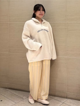 「アイテム（ルームウェア/パジャマ、ホワイト系）」を使った、gelato piqueさん（レディース・160cm）の秋コーディネート