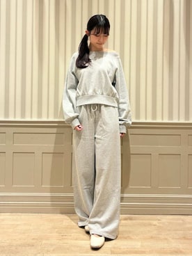 「アイテム（ルームウェア）」を使った、gelato piqueさん（レディース・160cm）の秋コーディネート