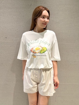 「アイテム（ルームウェア）」を使った、gelato piqueさん（レディース・157cm）の夏コーディネート