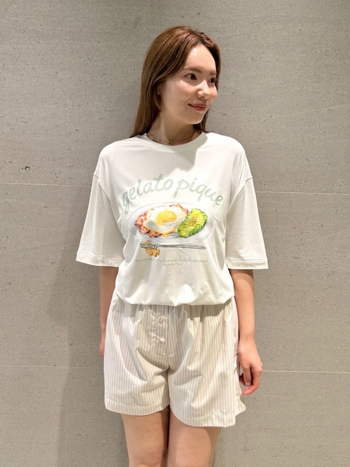 HOMME】【接触冷感】サニーサイドエッグワンポイントTシャツ