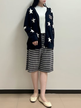 「アイテム（ルームウェア、グリーン系）」を使った、gelato piqueさん（レディース・163cm）の夏コーディネート