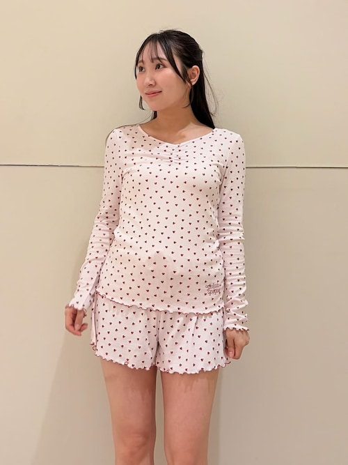 針抜きハート柄ショートパンツ（ルームウェア/パジャマ）｜gelato