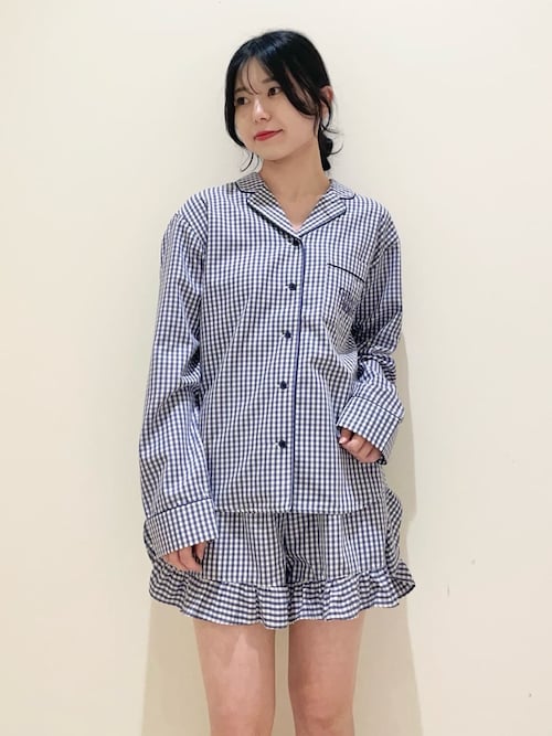 ジェラートピケ ドット柄シャツ＆フリルショートパンツ セットアップ 3柄フリルショートパンツ（ルームウェア/パジャマ）｜gelato pique