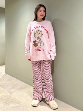 「アイテム（ルームウェア）」を使った、gelato piqueさん（レディース・157cm）の冬コーディネート