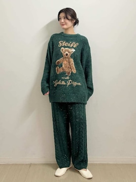 「クリスマス」｜「アイテム（ルームウェア/パジャマ）」を使った、gelato piqueさん（レディース・164cm）の冬コーディネート