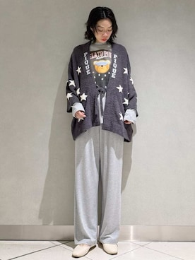 「アイテム（ルームウェア）」を使った、gelato piqueさん（レディース・168cm）の冬コーディネート