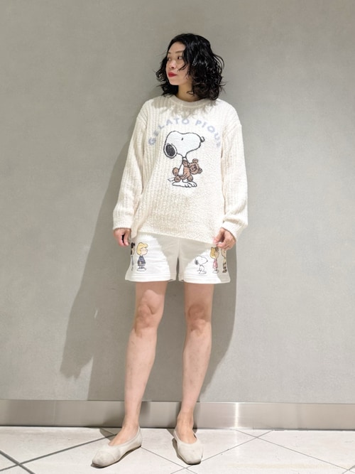 PEANUTS】【ONLINE限定カラーあり】裏毛ショートパンツ(ルーム PEANUTS】【ONLINE限定カラーあり】裏毛ショートパンツ(ルーム